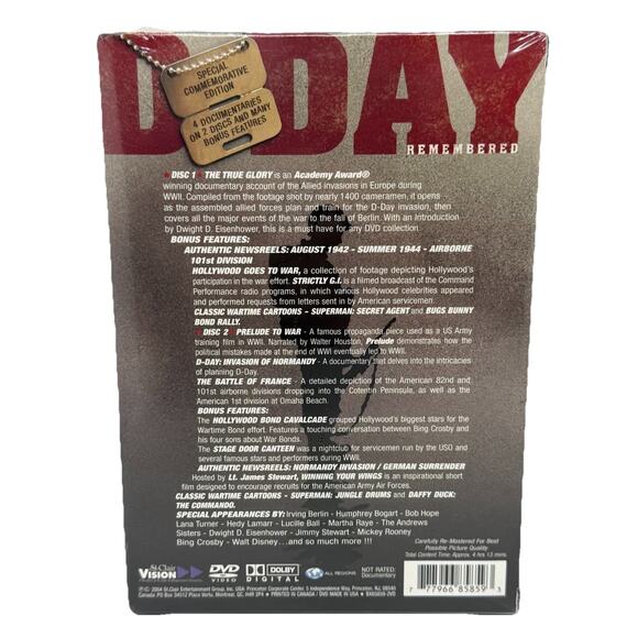 D-Day Remembered Documentary 2-DVD Set 2004 St. Clair Vision Academy Award New - Picture 4 of 8